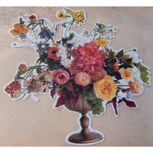 Ashley Woodson Bailey Flower Bouquet Shaped Jigsaw Puzzle 750 Pieces Complete